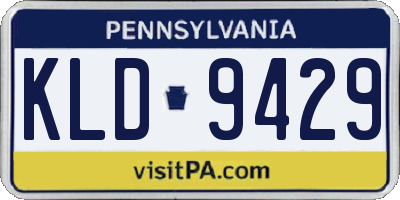 PA license plate KLD9429
