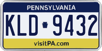 PA license plate KLD9432