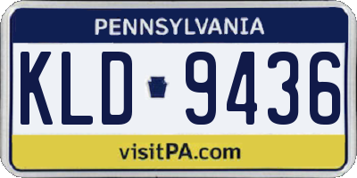 PA license plate KLD9436