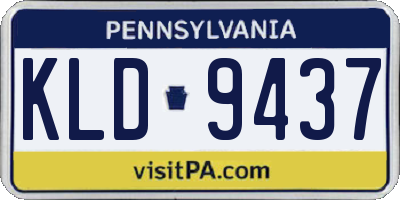 PA license plate KLD9437