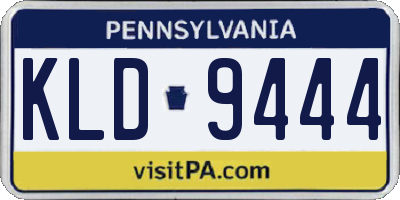 PA license plate KLD9444