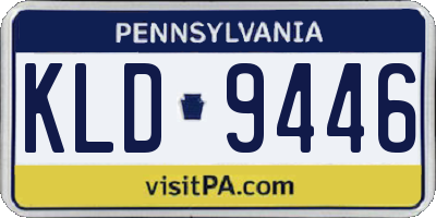 PA license plate KLD9446