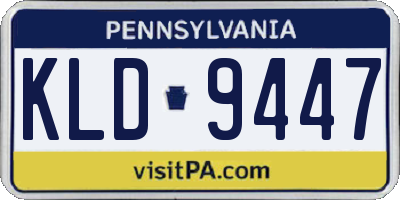 PA license plate KLD9447