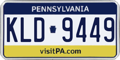 PA license plate KLD9449