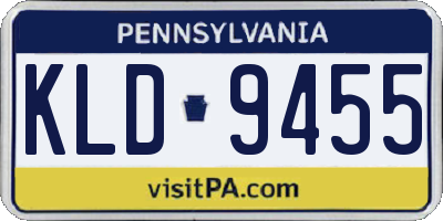 PA license plate KLD9455