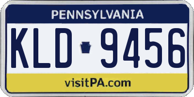 PA license plate KLD9456