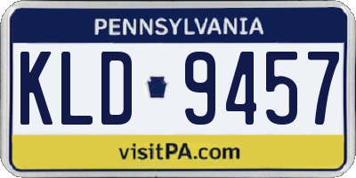 PA license plate KLD9457
