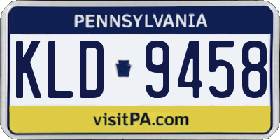 PA license plate KLD9458