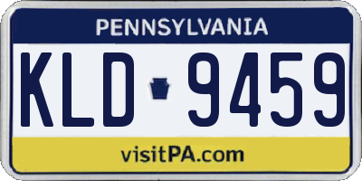 PA license plate KLD9459