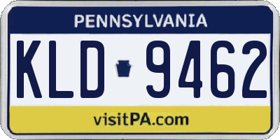 PA license plate KLD9462