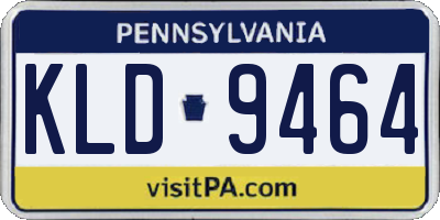 PA license plate KLD9464