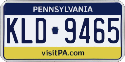 PA license plate KLD9465