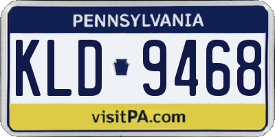 PA license plate KLD9468