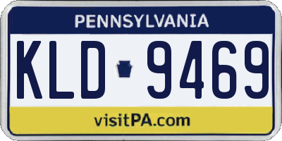 PA license plate KLD9469