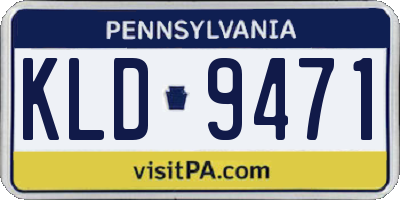 PA license plate KLD9471