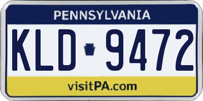 PA license plate KLD9472