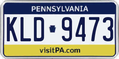 PA license plate KLD9473