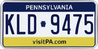 PA license plate KLD9475