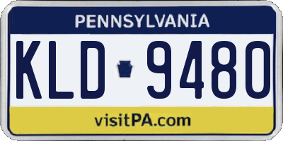 PA license plate KLD9480