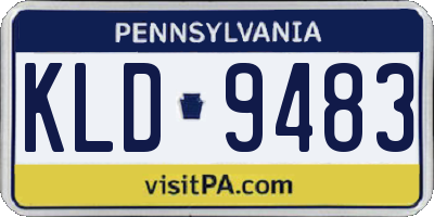 PA license plate KLD9483