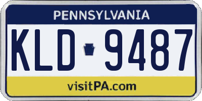 PA license plate KLD9487