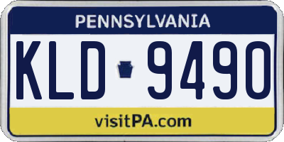 PA license plate KLD9490