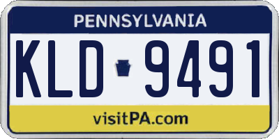 PA license plate KLD9491
