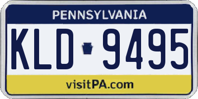 PA license plate KLD9495