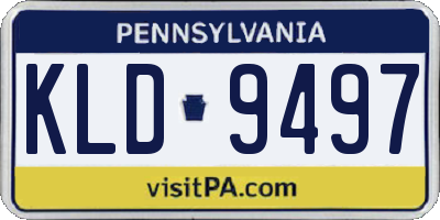PA license plate KLD9497