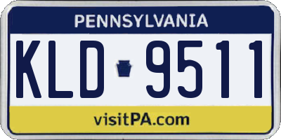 PA license plate KLD9511