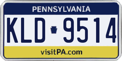 PA license plate KLD9514