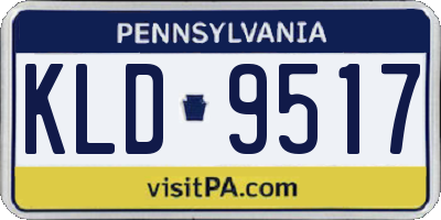 PA license plate KLD9517