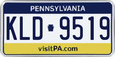 PA license plate KLD9519