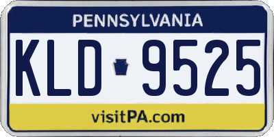PA license plate KLD9525