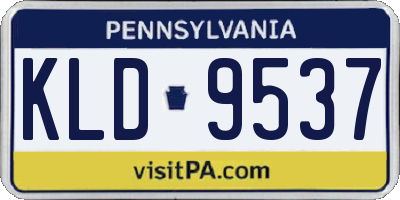 PA license plate KLD9537