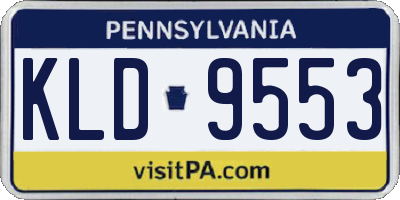 PA license plate KLD9553