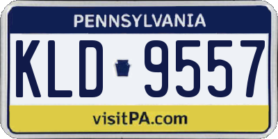 PA license plate KLD9557
