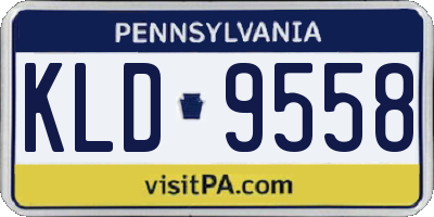 PA license plate KLD9558