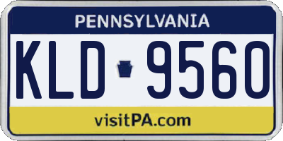 PA license plate KLD9560