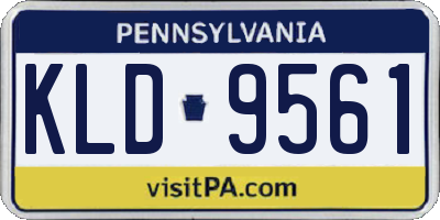 PA license plate KLD9561