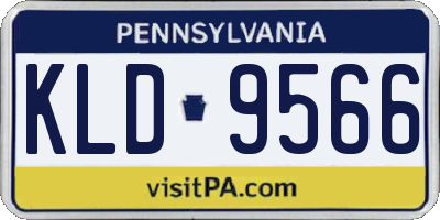 PA license plate KLD9566