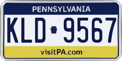 PA license plate KLD9567