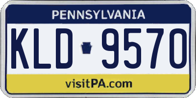 PA license plate KLD9570