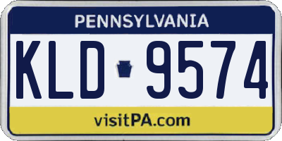 PA license plate KLD9574