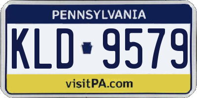 PA license plate KLD9579