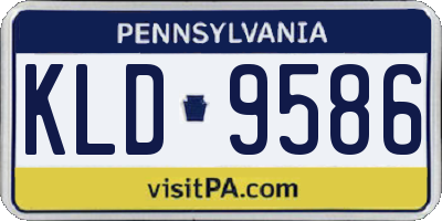 PA license plate KLD9586