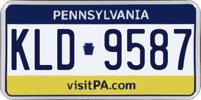 PA license plate KLD9587