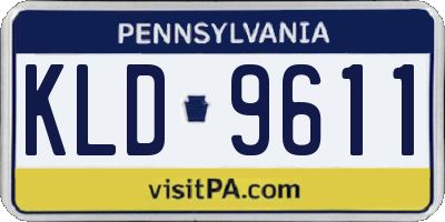 PA license plate KLD9611