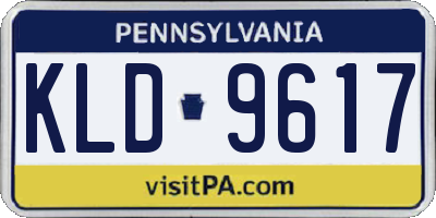 PA license plate KLD9617