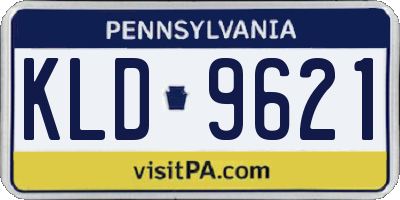 PA license plate KLD9621